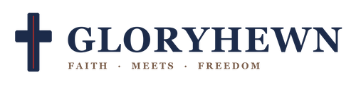 GloryHewn wordmark logo (navy)
